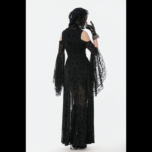 Dark In Love Hooded Sorceress gown ' Nyfain'