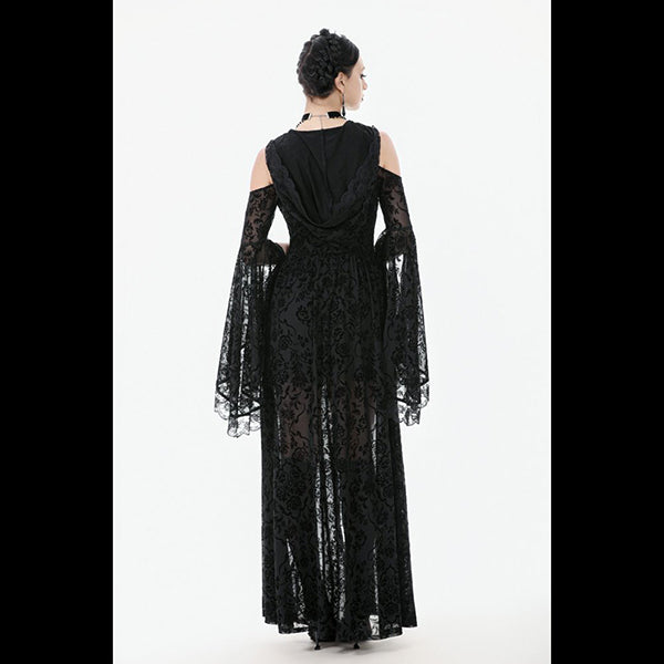 Dark In Love Hooded Sorceress gown ' Nyfain'