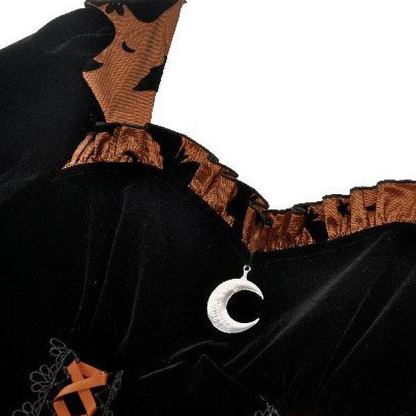 Dark In Love ' Cucurbita' Midnight Bat & Pumpkin mini dress