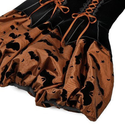Dark In Love ' Cucurbita' Midnight Bat & Pumpkin mini dress