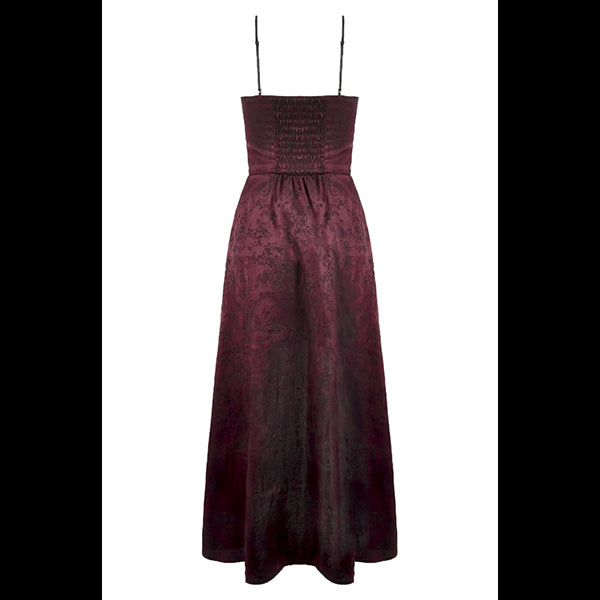 Dark In Love Gothic Red Rose ' Mawar' asymmetric hi-lo dress