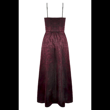 Dark In Love Gothic Red Rose ' Mawar' asymmetric hi-lo dress