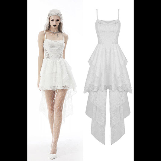 Dark In Love White Ghost hi-lo dress