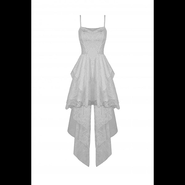 Dark In Love White Ghost hi-lo dress