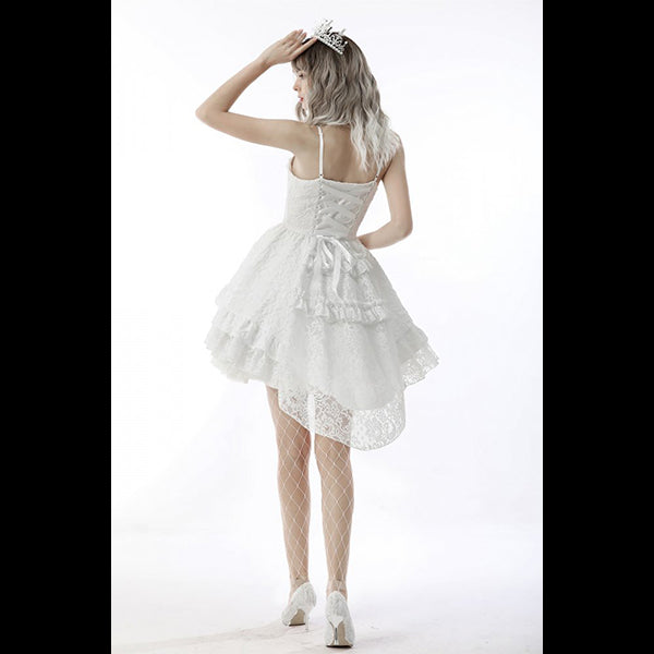 Dark In Love 'Ophelia' jacquard hi-lo dress