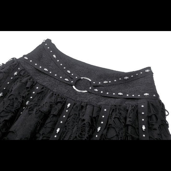 Dark In Love Calandra distressed midi skirt