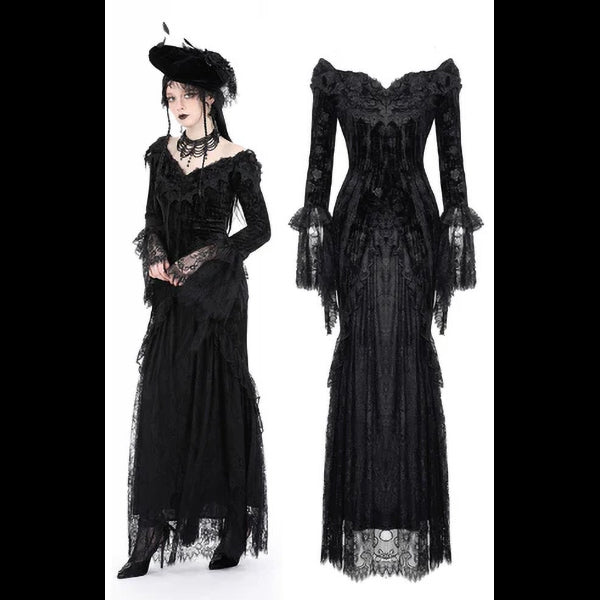 Dark In Love Zathura off-the-shoulder maxi dress