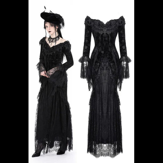 Dark In Love Zathura off-the-shoulder maxi dress