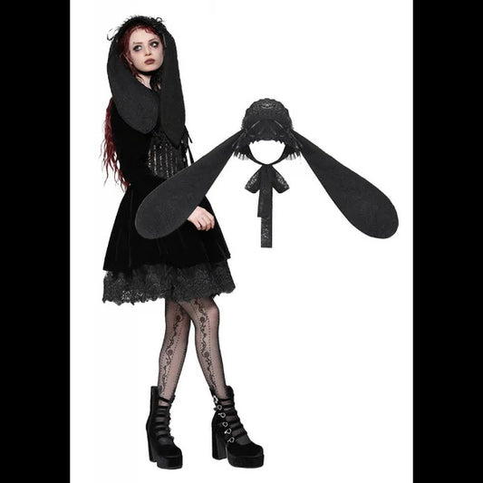 Dark In Love Elowen Bonnet with Rabbit Ears