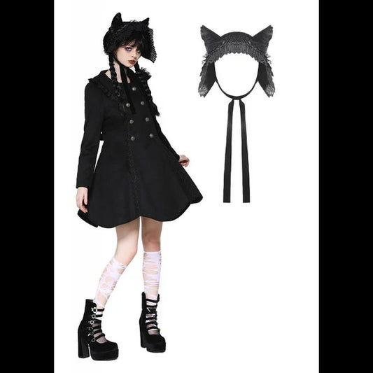 Dark In Love Fia Bonnet with Cat Ears