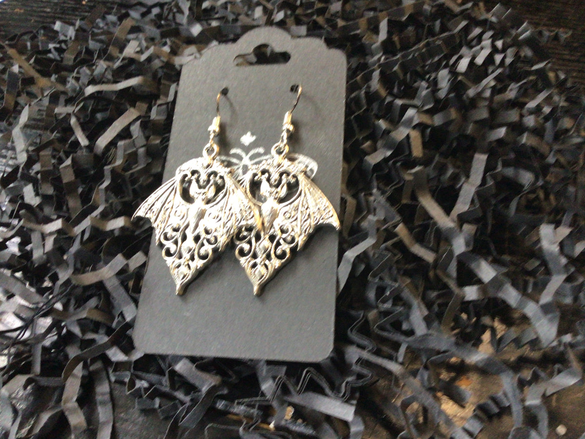 Blacbutterflies Gothic Victorian Bat earrings