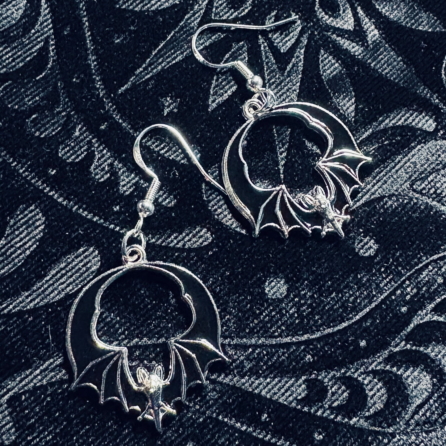 blacbutterflies Bats enclosed earrings
