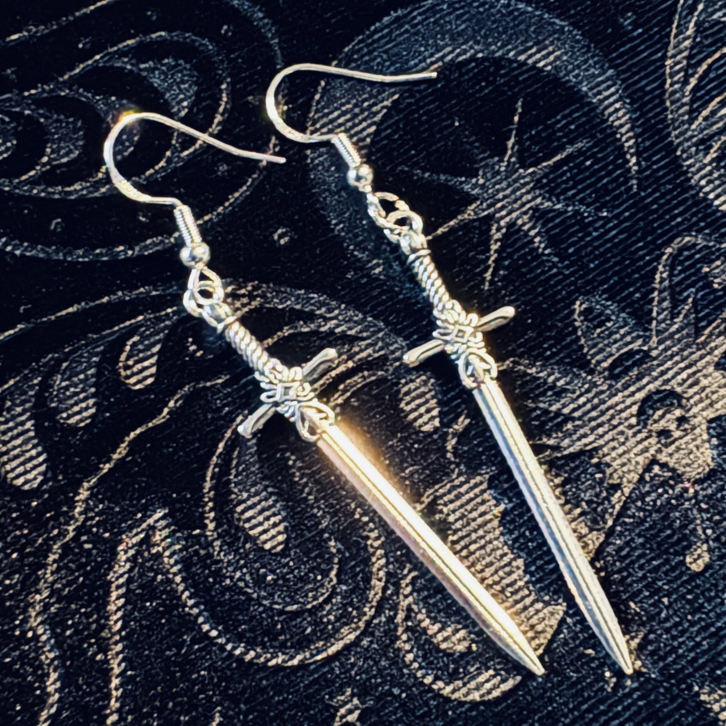 blacbutterflies medium Swords earrings