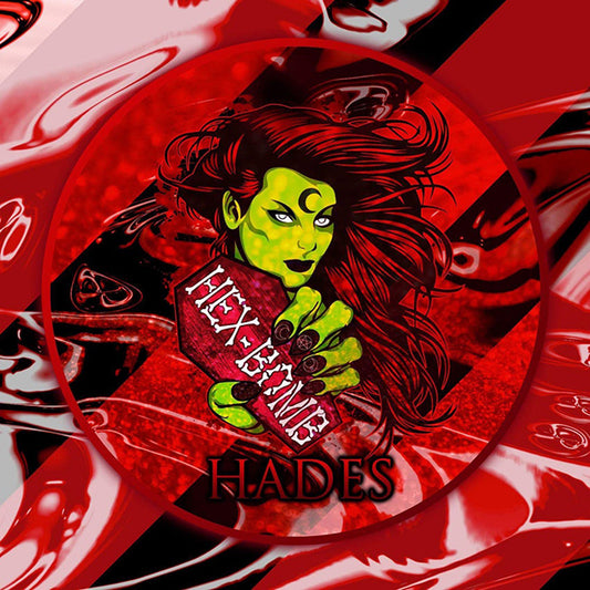 Hexbomb Hades bath bomb with single-use soap