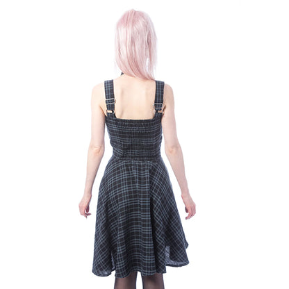 Heartless Zosia grey-check midi dress