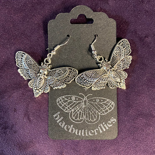 blacbutterflies Giant Moths earrings