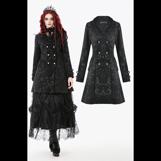 Dark In Love ' Venefica'  Gothic Jacquard Velvet coat