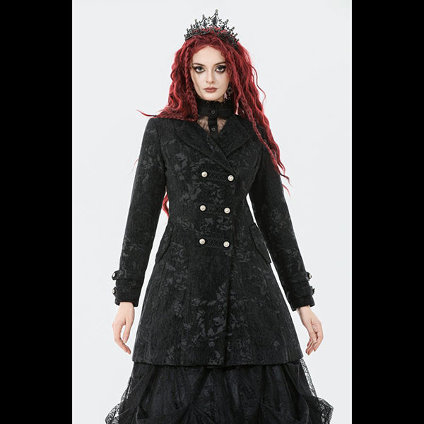 Dark In Love ' Venefica'  Gothic Jacquard Velvet coat