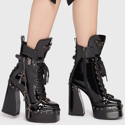Killstar Crux Obscura heeled boots
