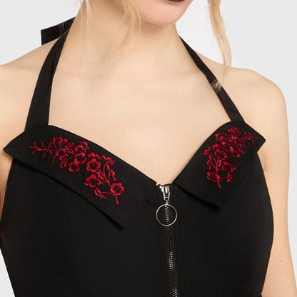 Killstar Devil's Darling halter neck mini dress