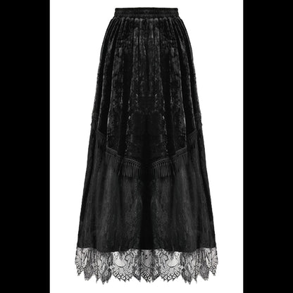 Dark In Love Gothic ' Saoirse' Court Tassel maxi skirt