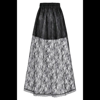 Dark In Love ' Maeve' Gothic Court Mesh hi-lo skirt