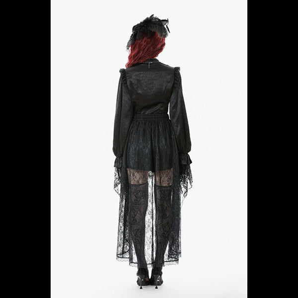 Dark In Love ' Maeve' Gothic Court Mesh hi-lo skirt