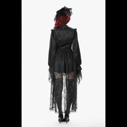 Dark In Love ' Maeve' Gothic Court Mesh hi-lo skirt