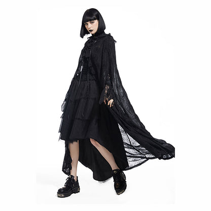 Pentagramme Une Cape De Roses cape with velvet flocking