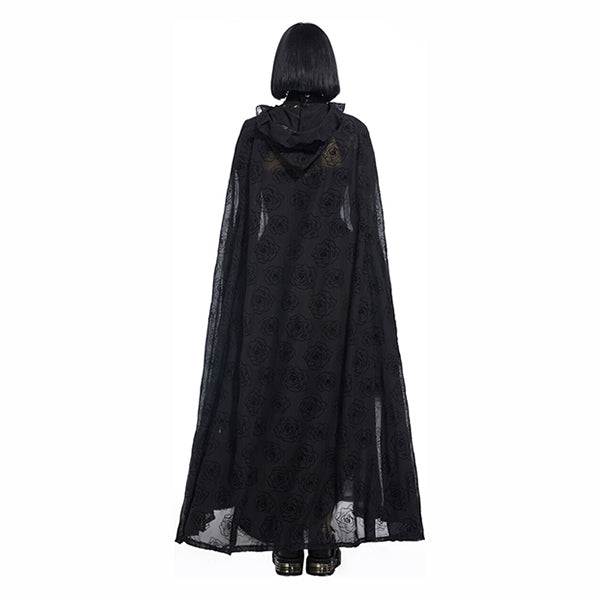 Pentagramme Une Cape De Roses cape with velvet flocking