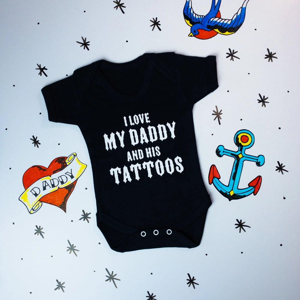 Metallimonsters Daddy's Tattoos baby vest