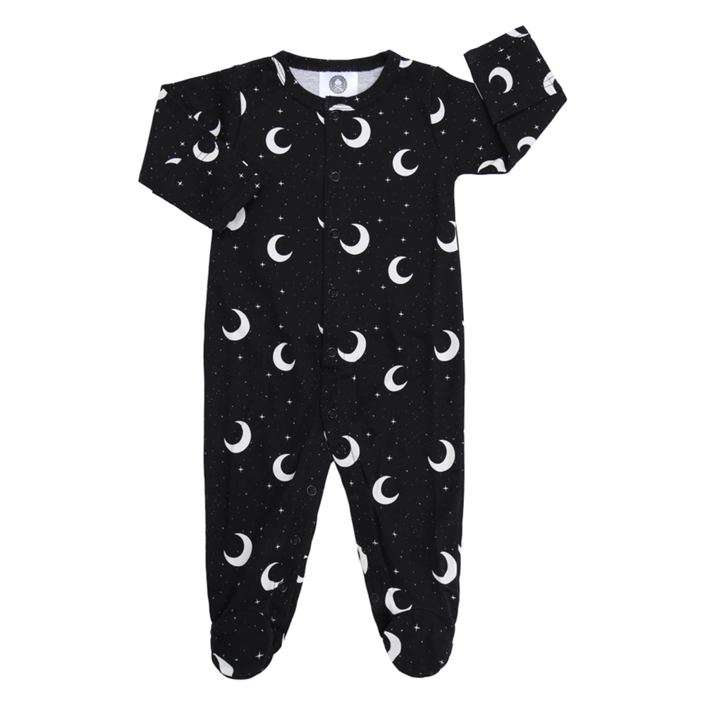 Metallimonsters Starry Nights baby sleepsuit