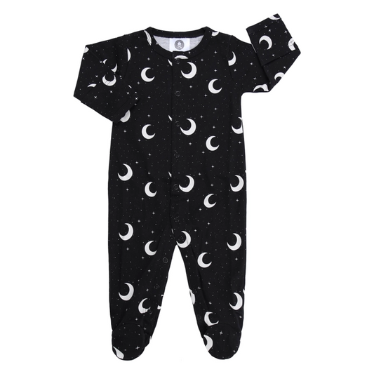 Metallimonsters Starry Nights baby sleepsuit