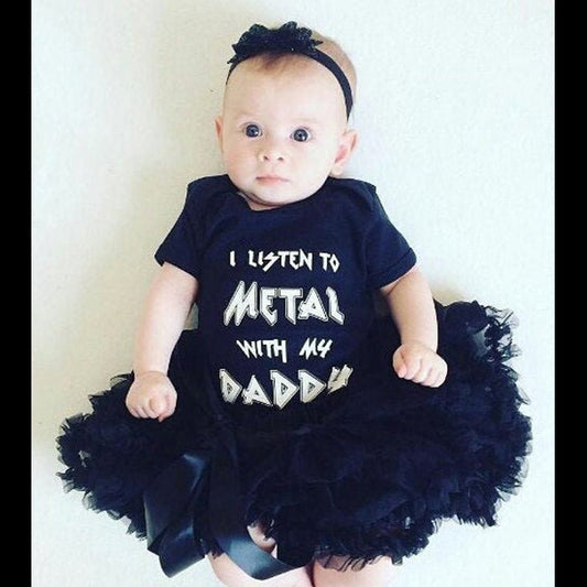 Metallimonsters I listen to Metal with my Daddy vest