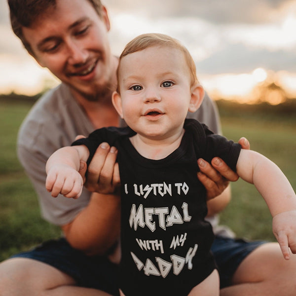 Metallimonsters I listen to Metal with my Daddy vest
