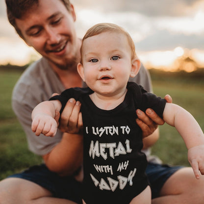 Metallimonsters I listen to Metal with my Daddy vest