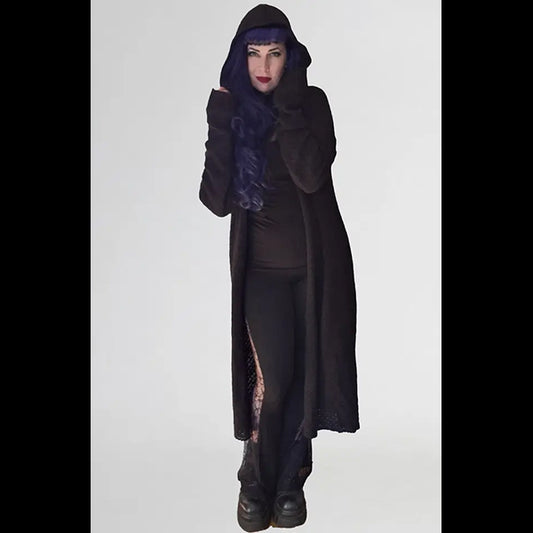 Necessary Evil Athena hooded maxi cardigan