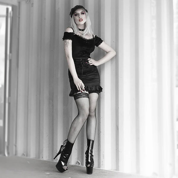 Pamela Mann Fishnet lace top hold-ups