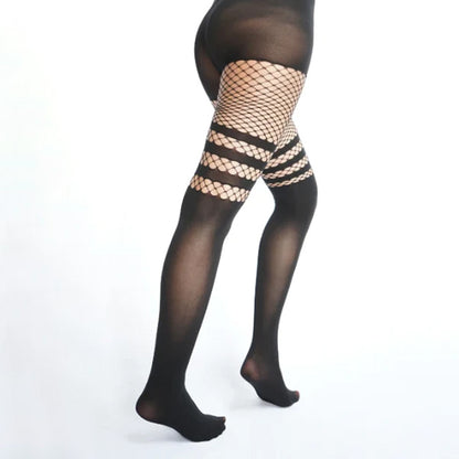 Pamela Mann Fishnet Opaque over the knee tights