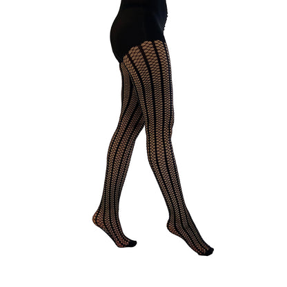 Pamela Mann Vertical Stripe fishnet tights