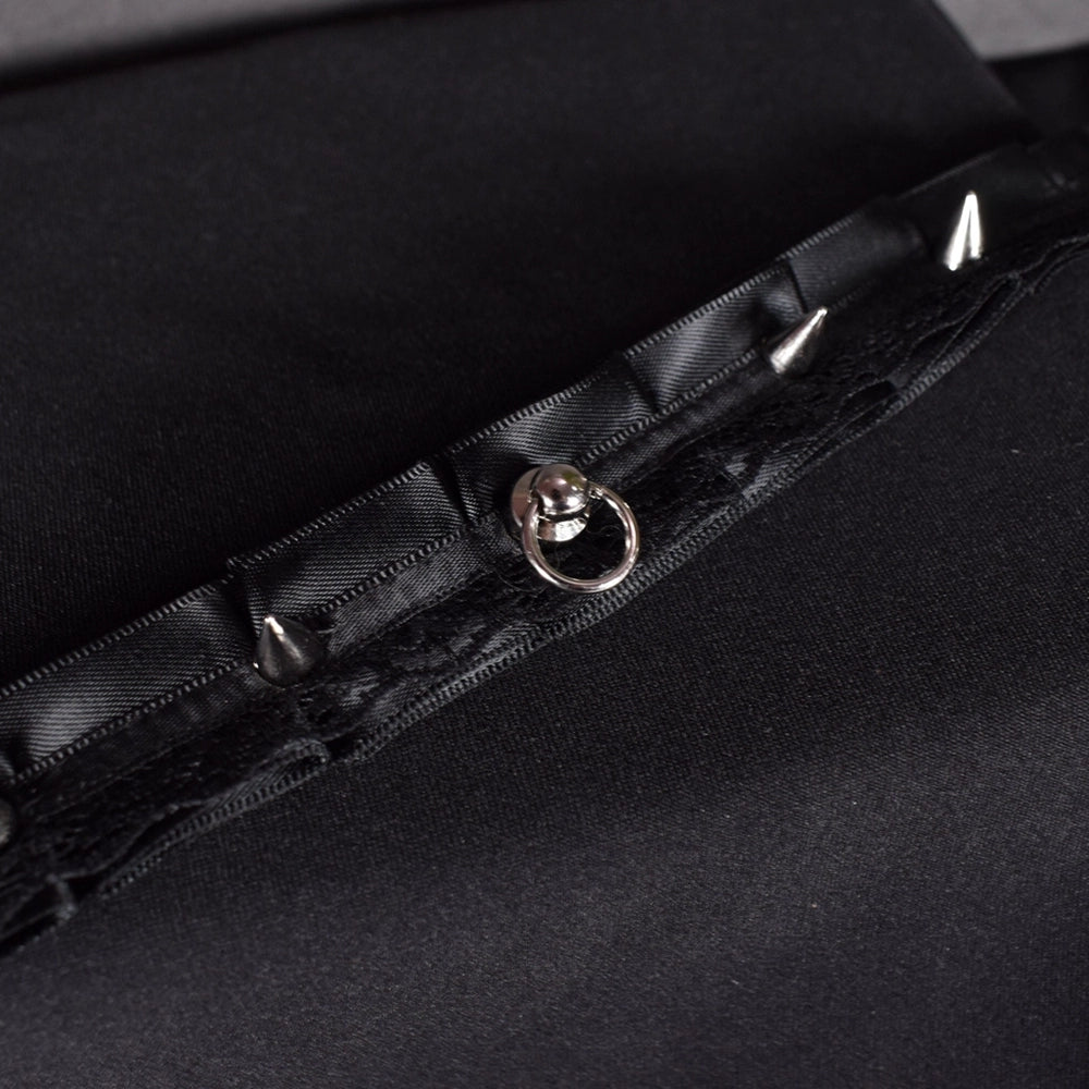 Naughty Pawsies Spiky Black Kitten 12½" choker