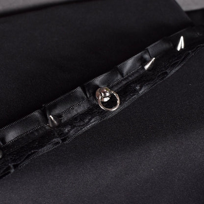 Naughty Pawsies Spiky Black Kitten 12½" choker