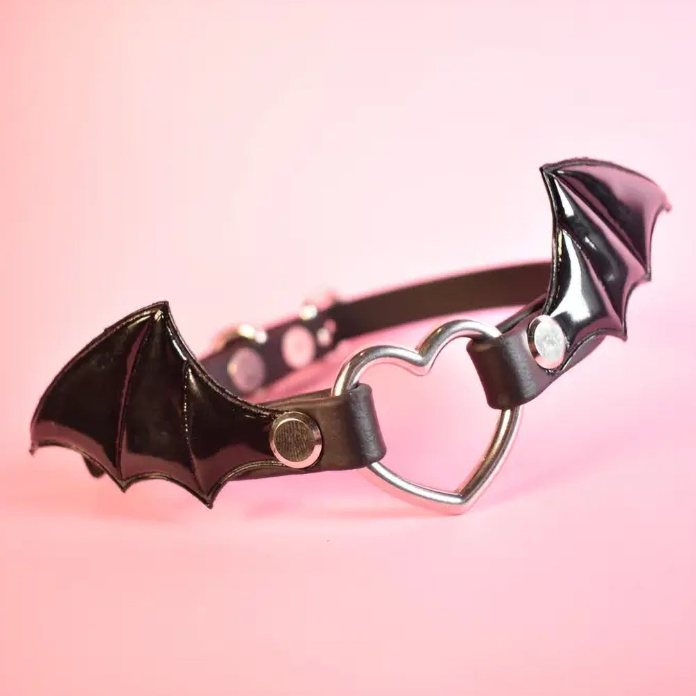 Naughty Pawsies Bat Heart choker