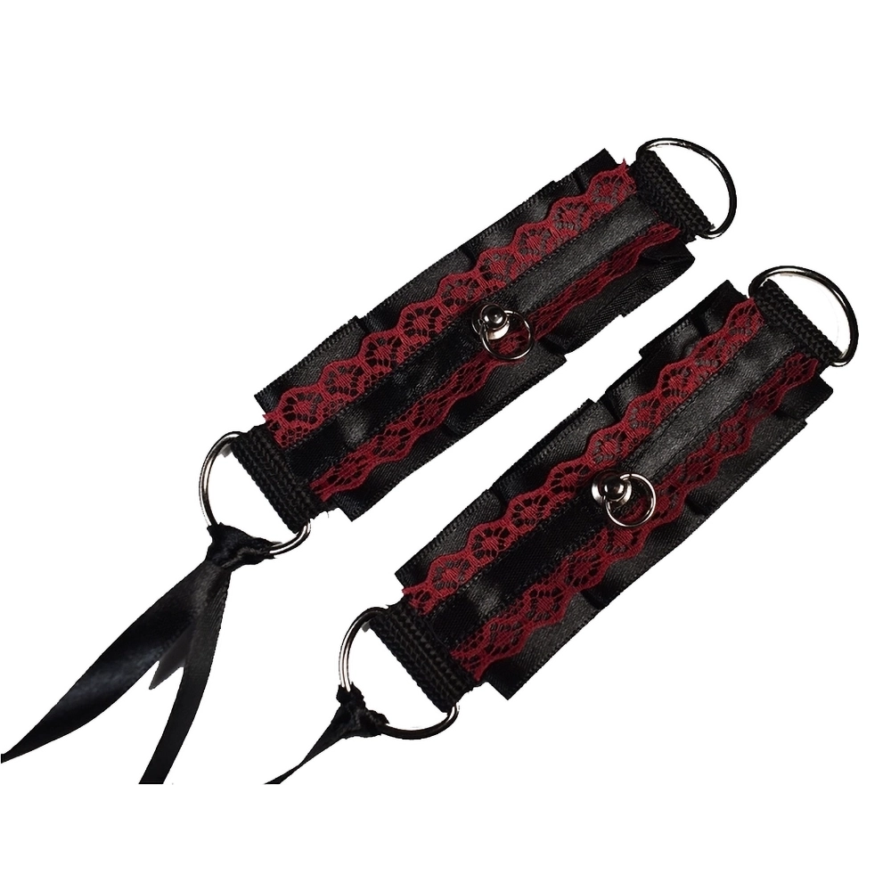 Naughty Pawsies Red Goth cuffs