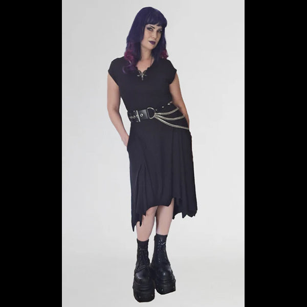 Necessary Evil Evaki hi-lo dress with pockets