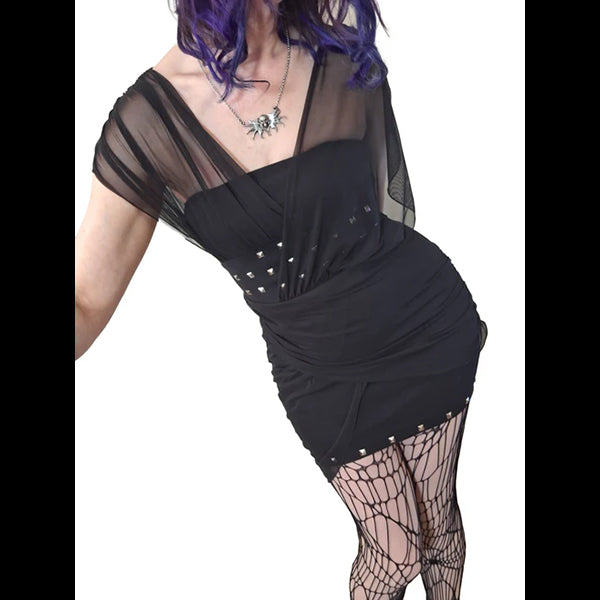 Necessary Evil Venus mesh mini dress