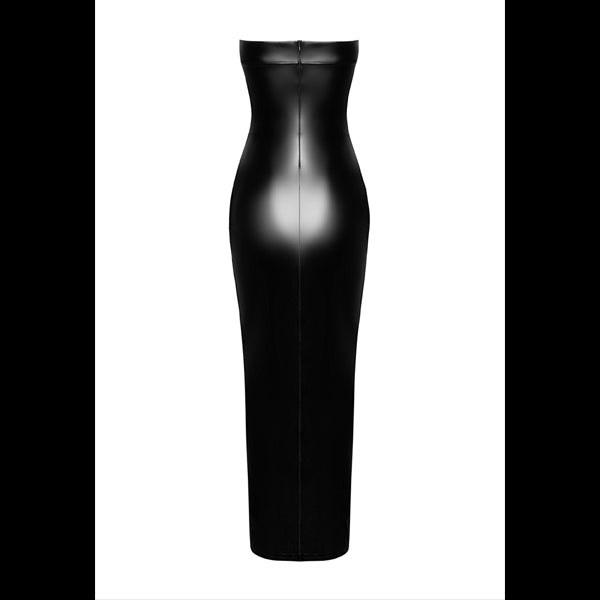 Noir Handmade Thigh-Split Maxi Dress