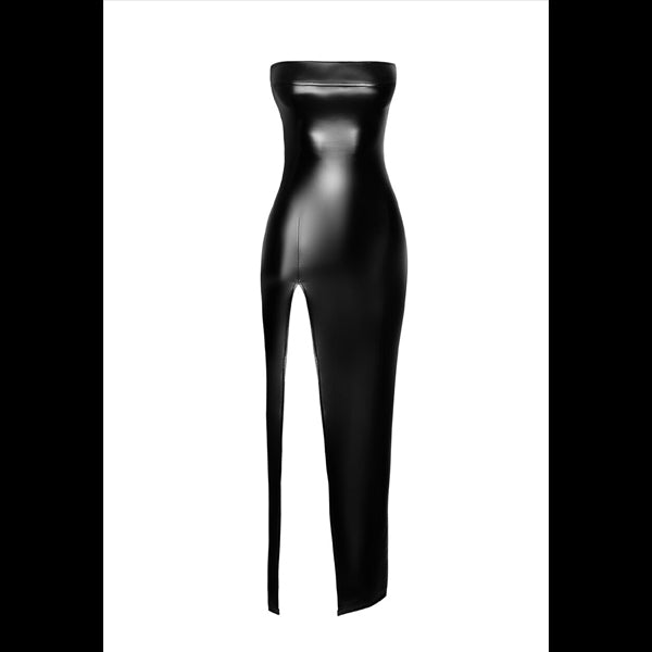 Noir Handmade Thigh-Split Maxi Dress