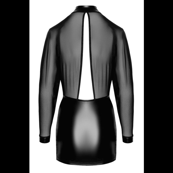 Noir Handmade Tulle & Powerwetlook Mini Dress
