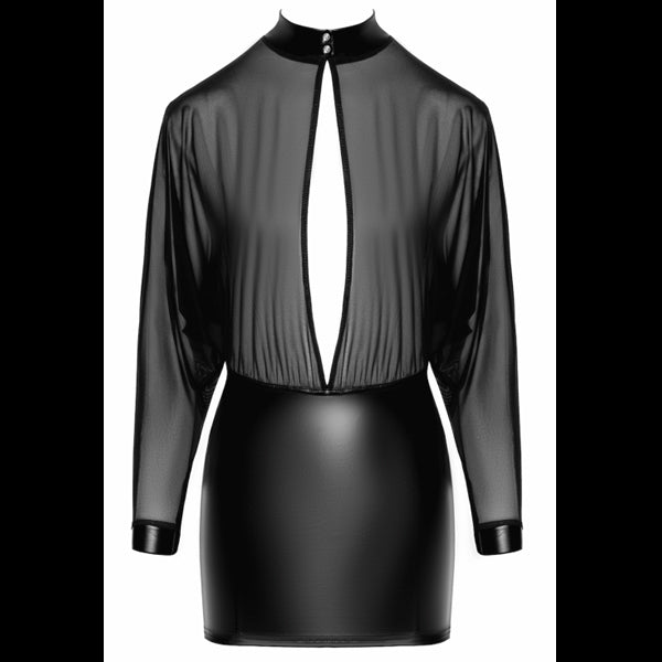 Noir Handmade Tulle & Powerwetlook Mini Dress